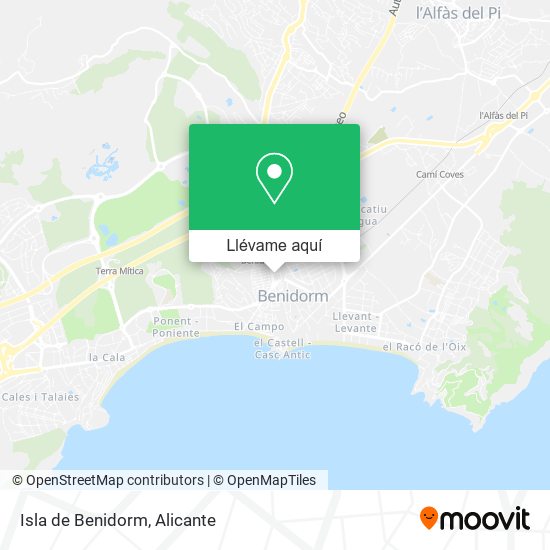 Mapa Isla de Benidorm