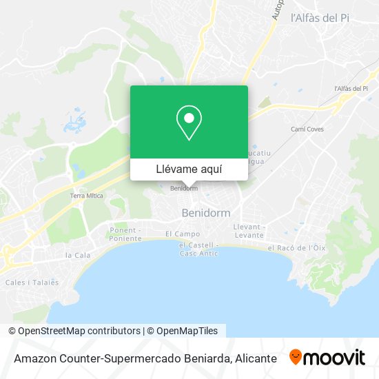Mapa Amazon Counter-Supermercado Beniarda
