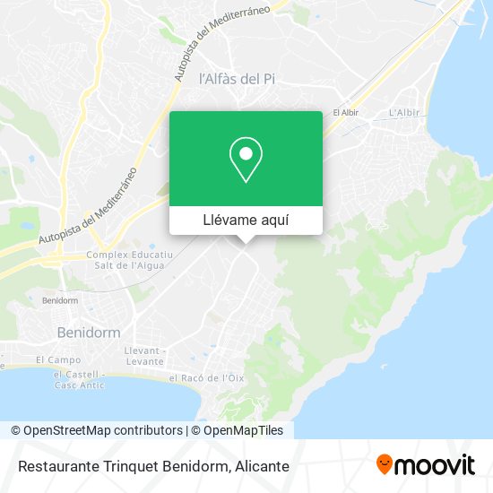 Mapa Restaurante Trinquet Benidorm