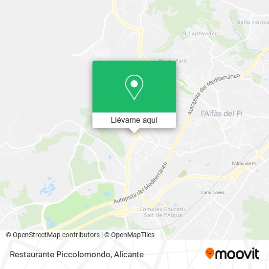 Mapa Restaurante Piccolomondo
