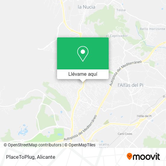 Mapa PlaceToPlug