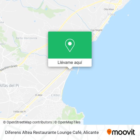 Mapa Diferens Altea Restaurante Lounge Café