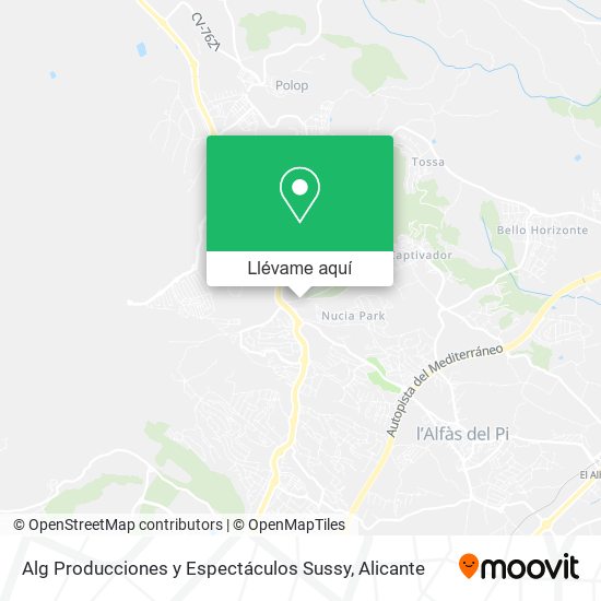 Mapa Alg Producciones y Espectáculos Sussy