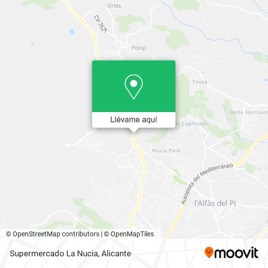 Mapa Supermercado La Nucia