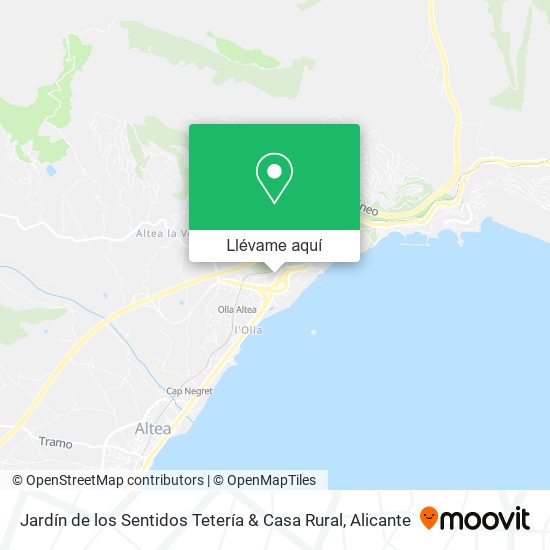 Mapa Jardín de los Sentidos Tetería & Casa Rural