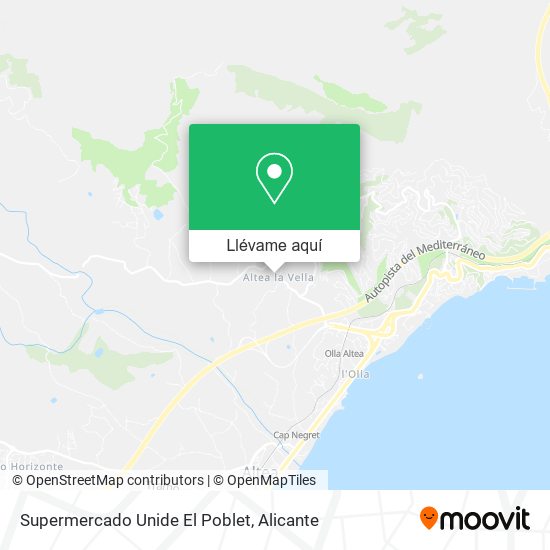 Mapa Supermercado Unide El Poblet