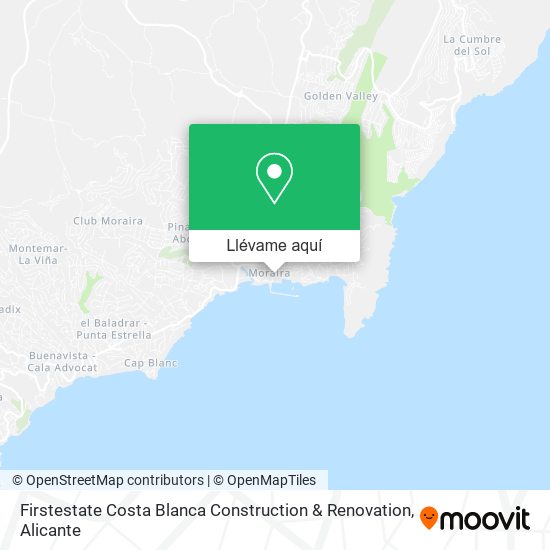 Mapa Firstestate Costa Blanca Construction & Renovation