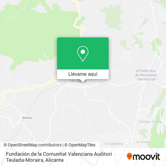 Mapa Fundación de la Comunitat Valenciana Auditori Teulada-Moraira