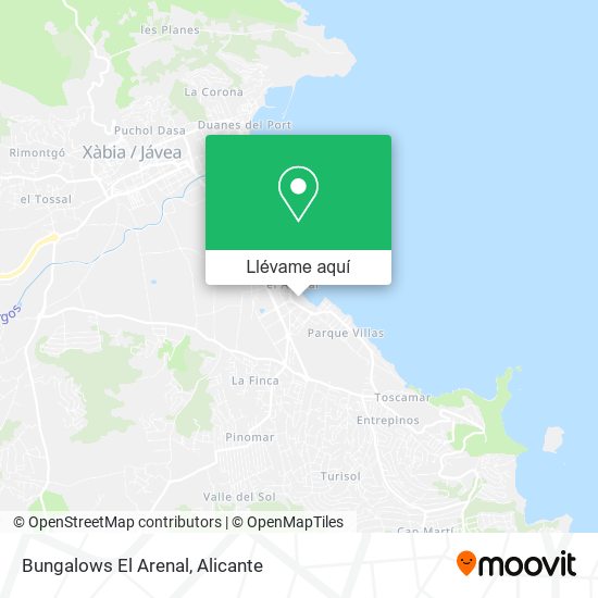 Mapa Bungalows El Arenal