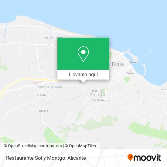 Mapa Restaurante Sol y Montgo