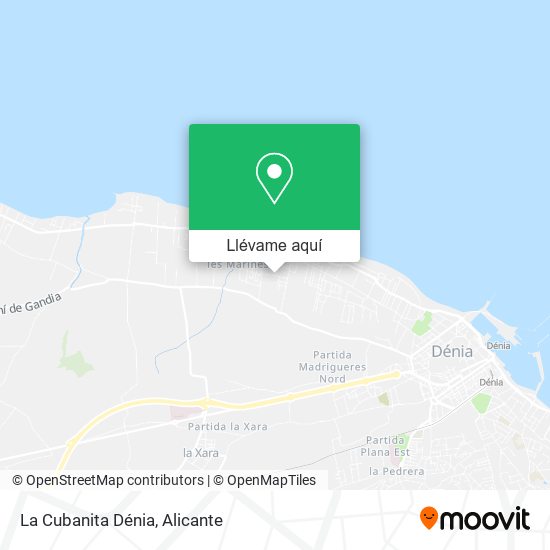 Mapa La Cubanita Dénia