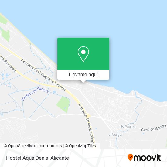 Mapa Hostel Aqua Denia