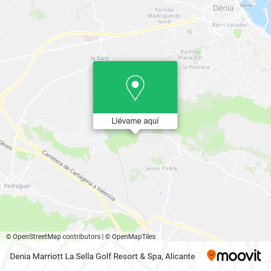 Mapa Denia Marriott La Sella Golf Resort & Spa