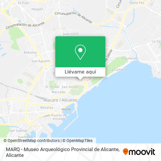 Mapa MARQ - Museo Arqueológico Provincial de Alicante