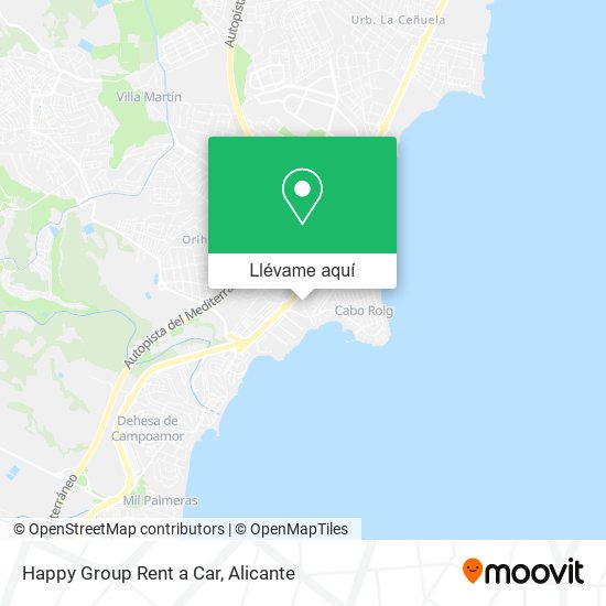 Mapa Happy Group Rent a Car