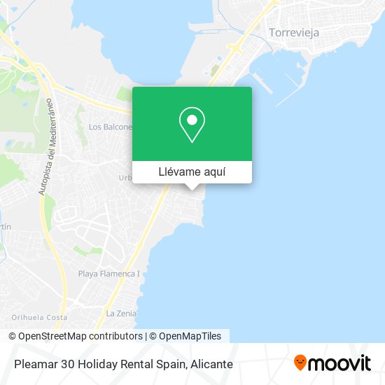 Mapa Pleamar 30 Holiday Rental Spain