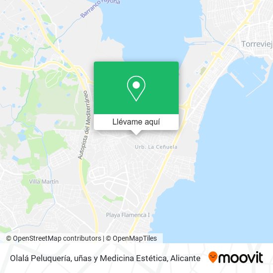 Mapa Olalá Peluquería, uñas y Medicina Estética