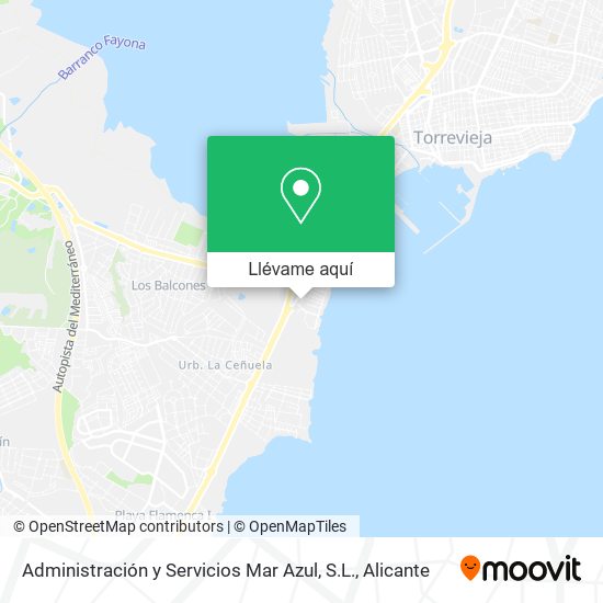 Mapa Administración y Servicios Mar Azul, S.L.