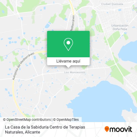 Mapa La Casa de la Sabiduría Centro de Terapias Naturales