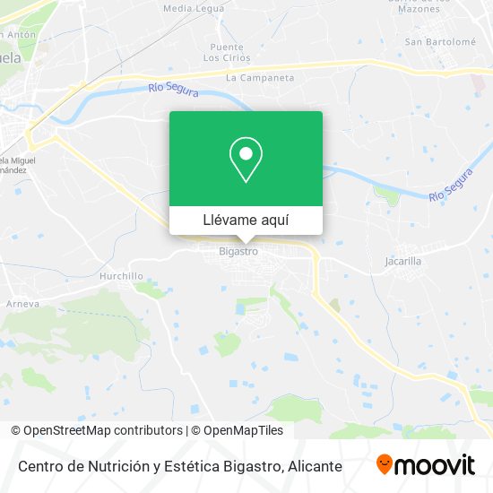 Mapa Centro de Nutrición y Estética Bigastro