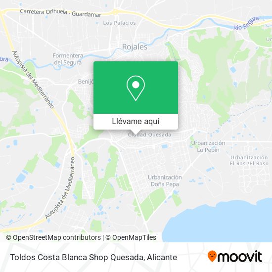 Mapa Toldos Costa Blanca Shop Quesada