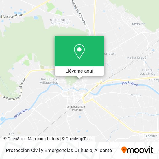 Mapa Protección Civil y Emergencias Orihuela