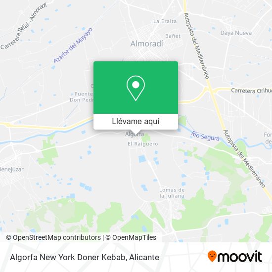 Mapa Algorfa New York Doner Kebab