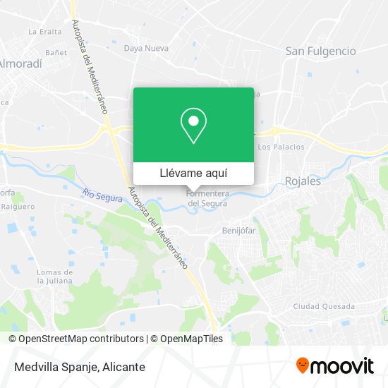 Mapa Medvilla Spanje