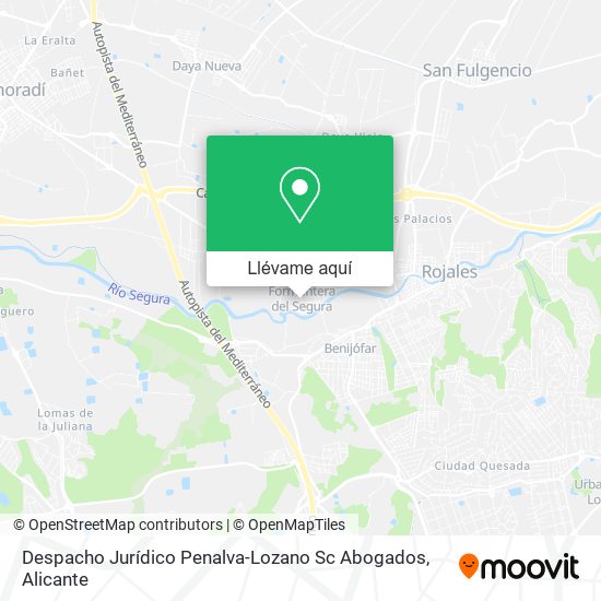 Mapa Despacho Jurídico Penalva-Lozano Sc Abogados