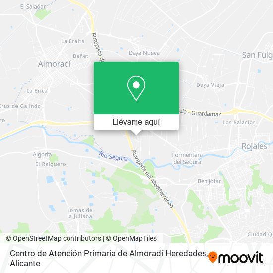 Mapa Centro de Atención Primaria de Almoradí Heredades
