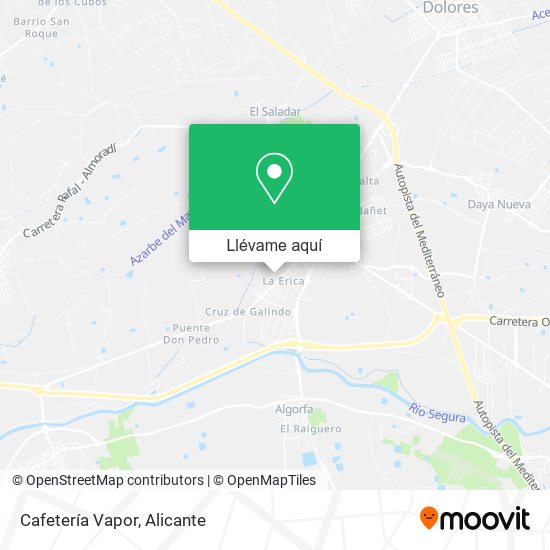 Mapa Cafetería Vapor