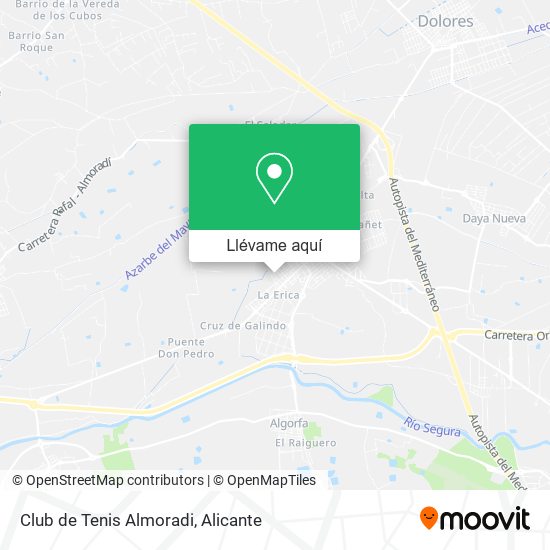 Mapa Club de Tenis Almoradi