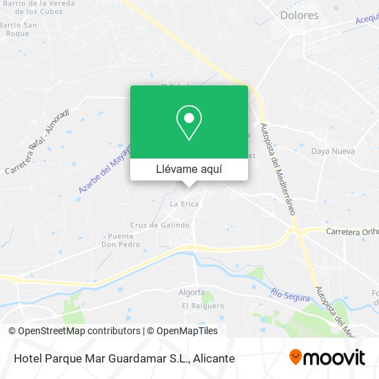 Mapa Hotel Parque Mar Guardamar S.L.