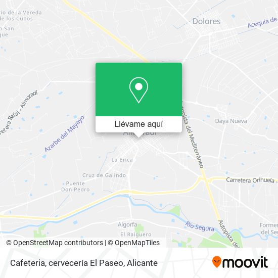 Mapa Cafeteria, cervecería El Paseo