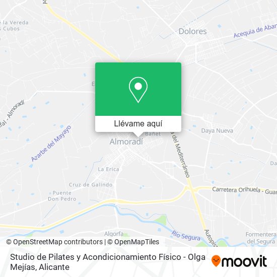 Mapa Studio de Pilates y Acondicionamiento Físico - Olga Mejías