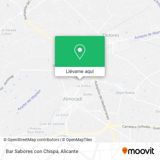 Mapa Bar Sabores con Chispa