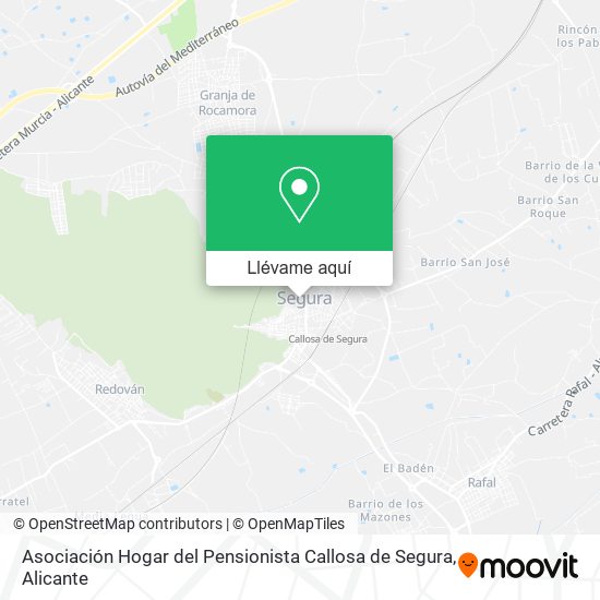 Mapa Asociación Hogar del Pensionista Callosa de Segura