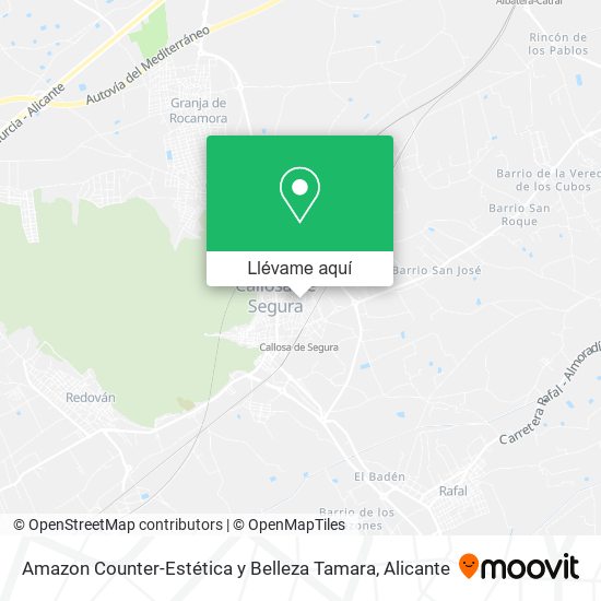 Mapa Amazon Counter-Estética y Belleza Tamara