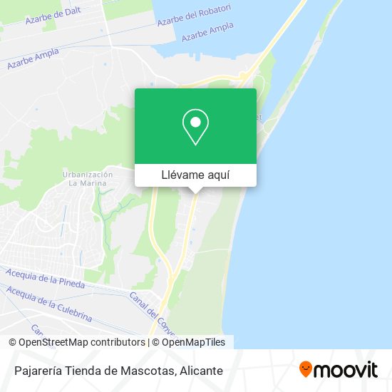 Mapa Pajarería Tienda de Mascotas