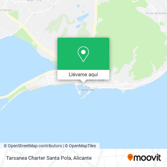 Mapa Tarsanea Charter Santa Pola