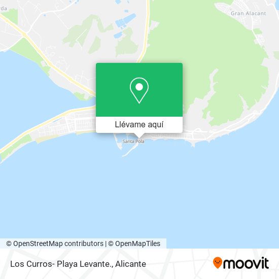 Mapa Los Curros- Playa Levante.