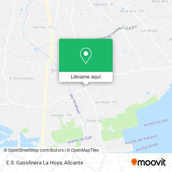 Mapa E.S. Gasolinera La Hoya