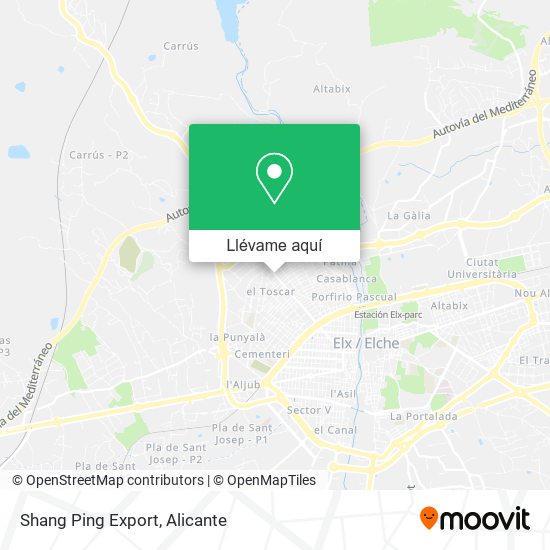 Mapa Shang Ping Export