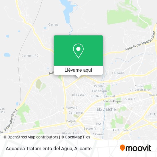 Mapa Aquadea Tratamiento del Agua