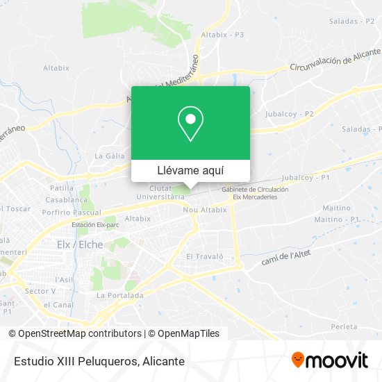 Mapa Estudio XIII Peluqueros