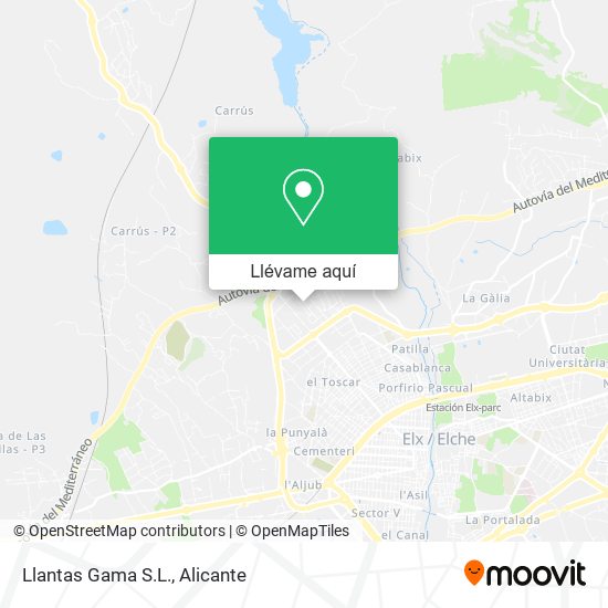 Mapa Llantas Gama S.L.