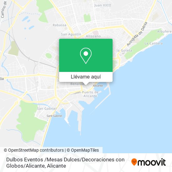 Mapa Dulbos Eventos /Mesas Dulces / Decoraciones con Globos / Alicante
