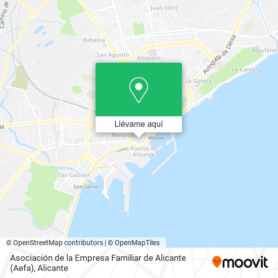 Mapa Asociación de la Empresa Familiar de Alicante (Aefa)