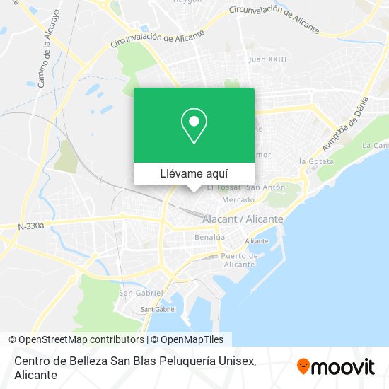 Mapa Centro de Belleza San Blas Peluquería Unisex
