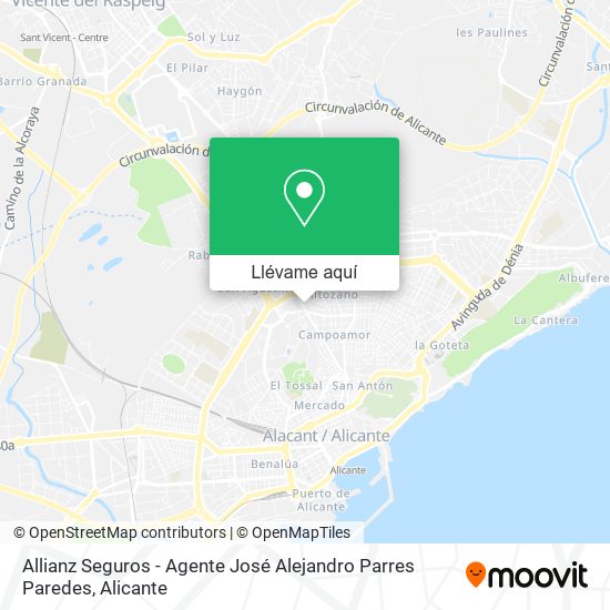 Mapa Allianz Seguros - Agente José Alejandro Parres Paredes